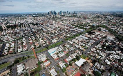 Aerial view of Melbourne from