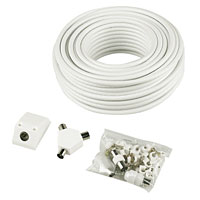 Coaxial cable kit along with fixtures