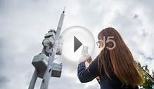 Female Tourist Photographing Zizkov Television Tower Stock