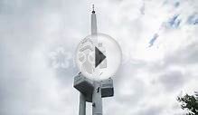 Zizkov Television Tower Under Clouds Stock Video 59214560